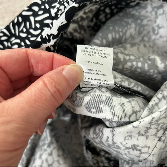 The Kit Black White Patterned Alex Jumpsuit Cropped Long Sleeve Size Medium Fall - Picture 5 of 12